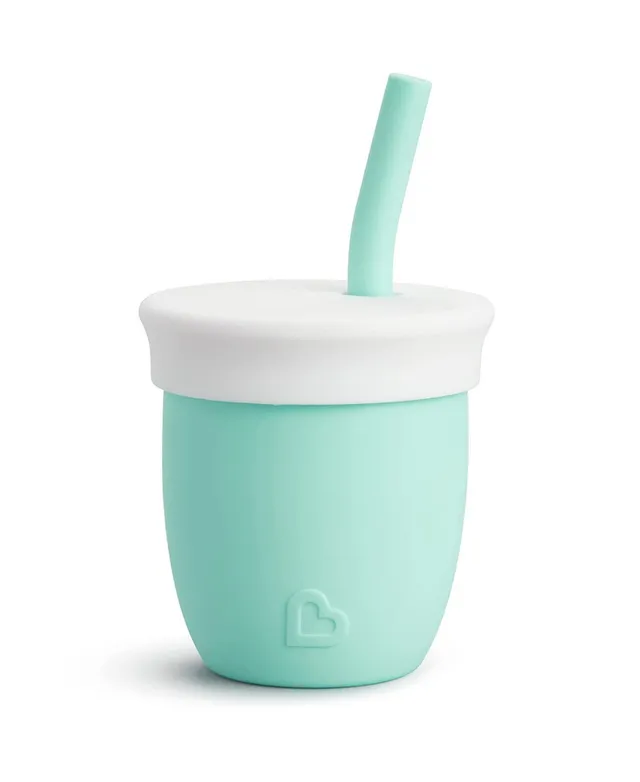 Munchkin C’est Silicone! Training Cup with Straw, 4oz, Coral