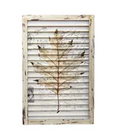 Nearly Natural Maple Leaf Window Shutter Wall Decor