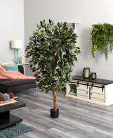 Nearly Natural 6' Artificial Capensia Ficus Tree