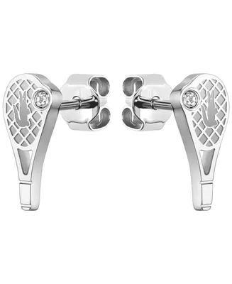 Lacoste Stainless Steel Tennis Racket Earrings