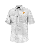 Men's Colosseum White Tennessee Volunteers Realtree Aspect Charter Full-Button Fishing Shirt