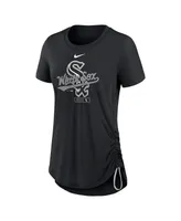 Women's Nike Black Chicago White Sox Side Cinch Fashion Tri-Blend Performance T-shirt