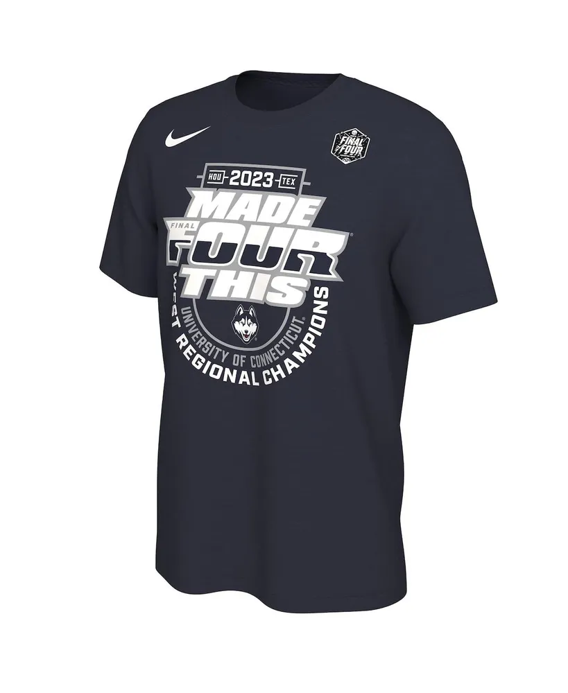 Men's and Women's Nike Navy UConn Huskies 2023 Ncaa Basketball Tournament March Madness Final Four Regional Champions Locker Room T-shirt