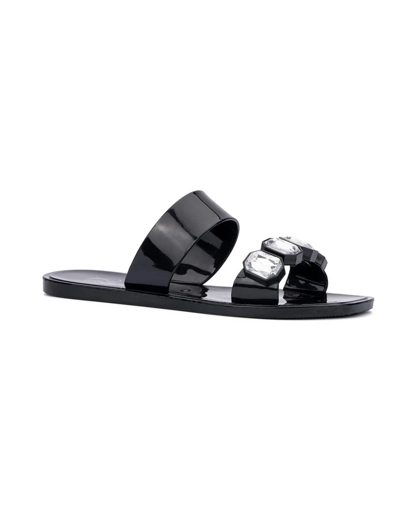 New York & Company Women's Chantelle Gem Jelly Sandal