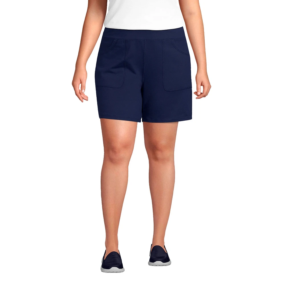 Lands' End Plus Active 5 Pocket Shorts