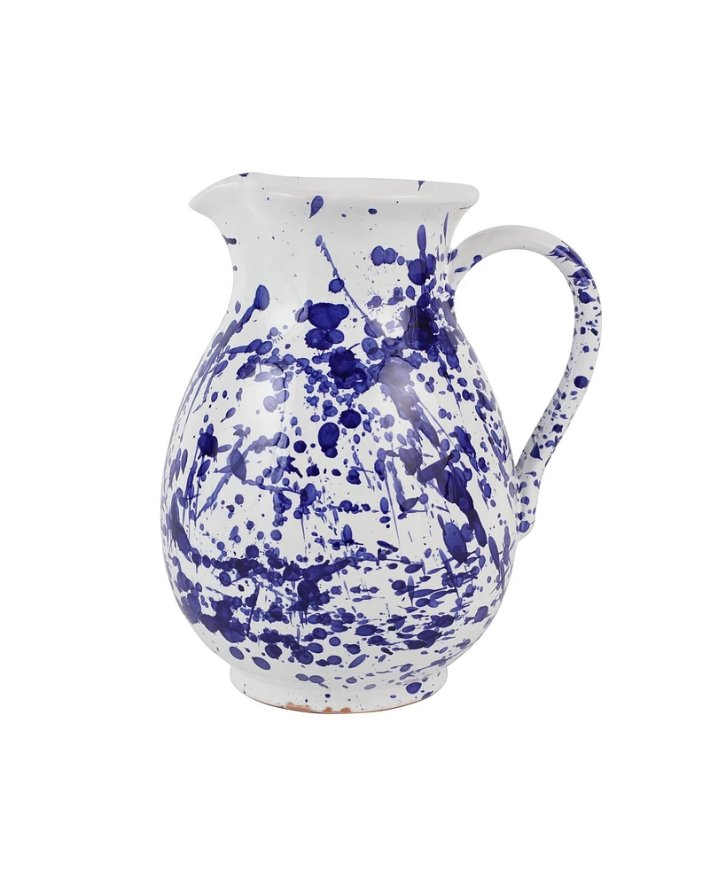 Vietri Amalfitana Splatter Pitcher 8"