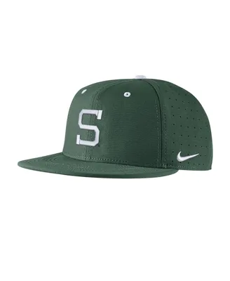Men's Nike Green Michigan State Spartans Aero True Baseball Performance Fitted Hat