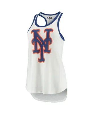 Women's G-iii 4Her by Carl Banks White New York Mets Tater Racerback Tank Top