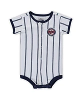 Newborn Boys and Girls White, Navy Minnesota Twins Power Hitter Short Sleeve Bodysuit