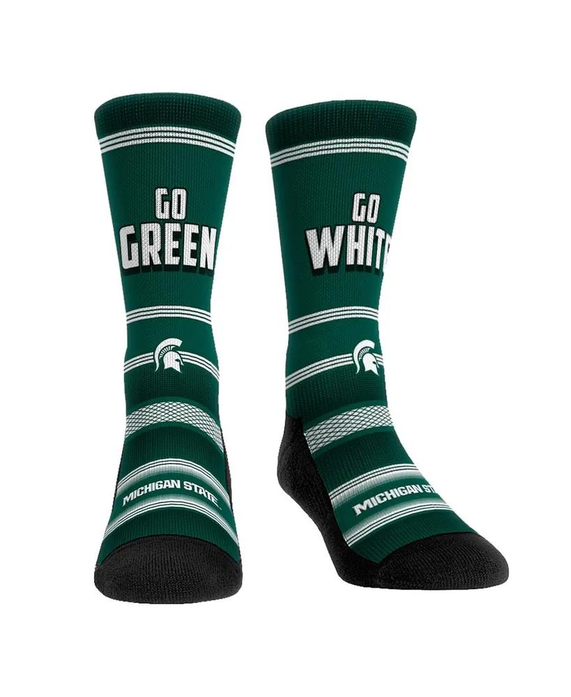 Men's and Women's Rock 'Em Socks Michigan State Spartans Team Slogan Crew