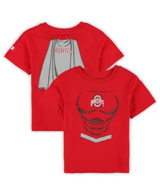 Toddler Boys and Girls Champion Scarlet Ohio State Buckeyes Super Hero T-shirt