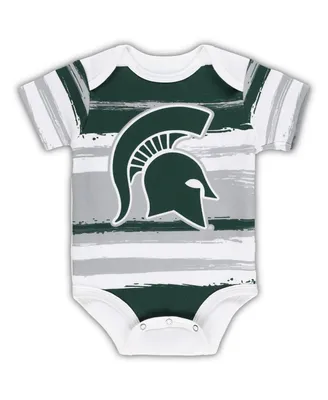 Newborn and Infant Boys Girls White Michigan State Spartans Team Favorite Bodysuit