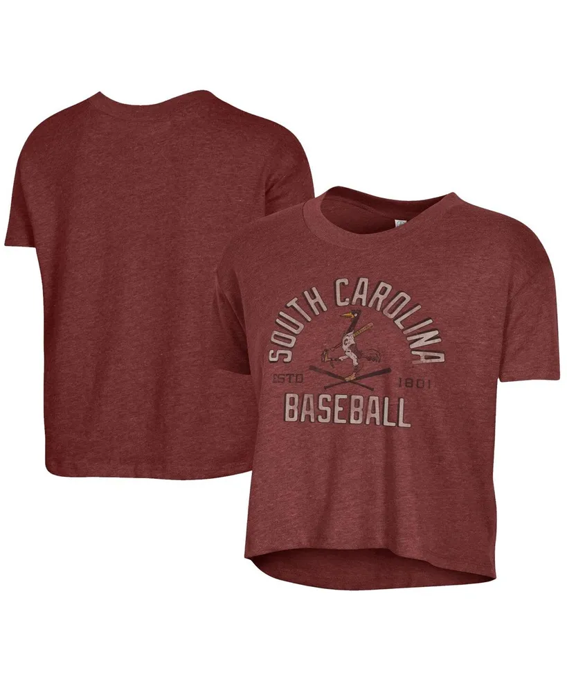 Women's Alternative Apparel Garnet South Carolina Gamecocks Baseball Headliner Cropped T-shirt