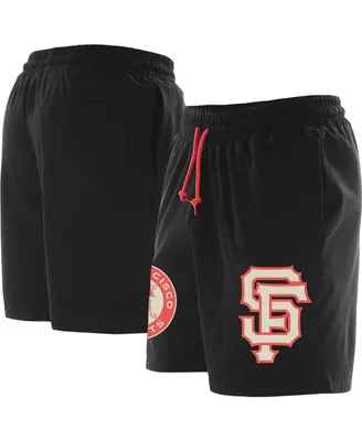 Men's New Era Black San Francisco Giants Color Pack Knit Shorts