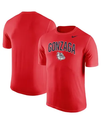 Men's Nike Red Gonzaga Bulldogs Arch Over Logo Performance T-shirt