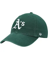 Big Boys and Girls '47 Brand Green Oakland Athletics Team Logo Clean Up Adjustable Hat
