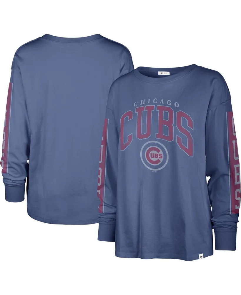 Women's '47 Brand Royal Chicago Cubs Statement Long Sleeve T-shirt