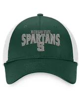 Men's Top of the World Green, White Michigan State Spartans Breakout Trucker Snapback Hat