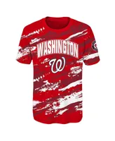 Big Boys and Girls Red Washington Nationals Stealing Home T-shirt