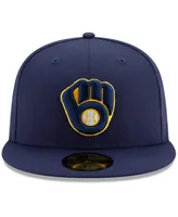 Men's New Era Gold, Navy Milwaukee Brewers 2023 Jackie Robinson Day 59FIFTY Fitted Hat