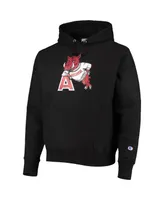 Men's Champion Black Arkansas Razorbacks Vault Logo Reverse Weave Pullover Hoodie