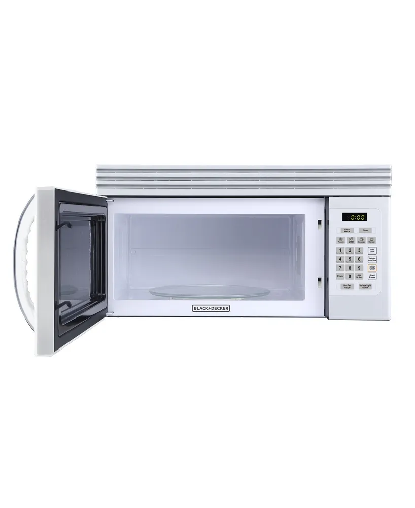 Black & Decker Over The Range 1.6 Cubic Feet Microwave with Top Mount Air Recirculation Vent