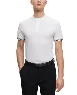 Boss by Hugo Men's Collarless Slim-Fit Polo Shirt