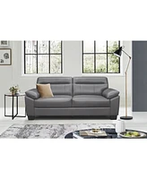 White Label Croydon 81" Leather Sofa