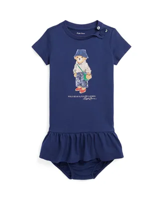Polo Ralph Lauren Baby Girls Bear Jersey T Shirt Dress