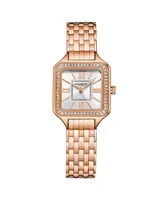 Stuhrling Women's Symphony Rose-Gold Stainless Steel , Silver-Tone Dial , 36mm Square Watch - Rose-gold|gold