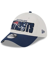 Men's New Era Stone, Navy England Patriots 2023 Nfl Draft 39THIRTY Flex Hat