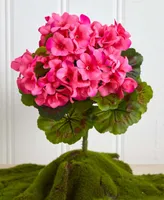 Nearly Natural 4-Pc. Geranium Uv-Resistant Indoor/Outdoor Artificial Bush Set