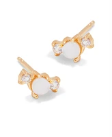 brook & york White Topaz 14K Gold-Plated Vermeil Elora Earrings