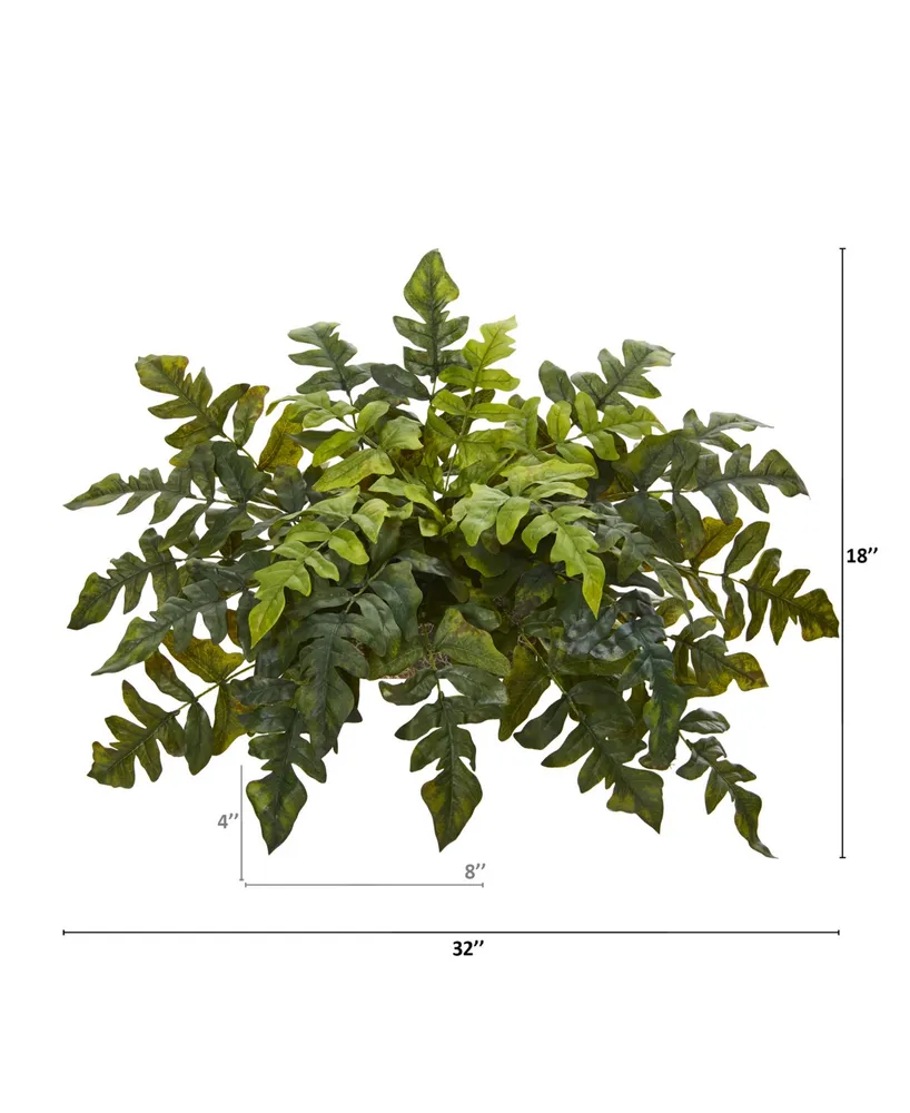 Nearly Natural 32in. Holly Fern Artificial Ledge Plant
