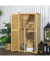 Outsunny 5' x 3' Wooden Garden Storage Shed with Asphalt