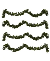 Nearly Natural 6' Boxwood Artificial Garland, Set of 4