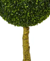 Nearly Natural 5.5' Boxwood Triple Ball Topiary Uv-Resistant Indoor/Outdoor Artificial Tree