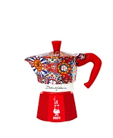 Bialetti Blue Meditteraneo Dolce & Gabbana 3-Cup Moka Stovetop Coffee Maker