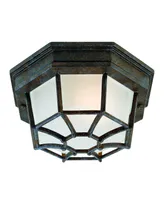 Savoy House 9" Outdoor Ceiling Light in Rustic Bronze