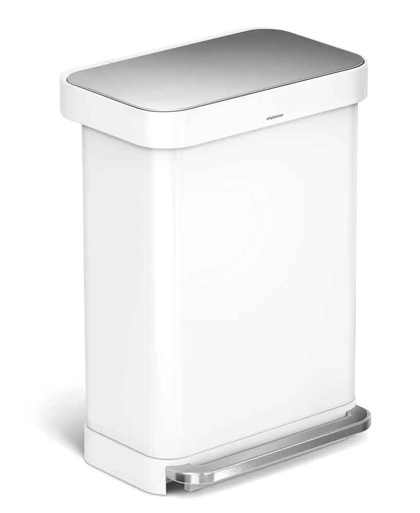 simplehuman Liner Rim Step Trash Can, 55 Liter