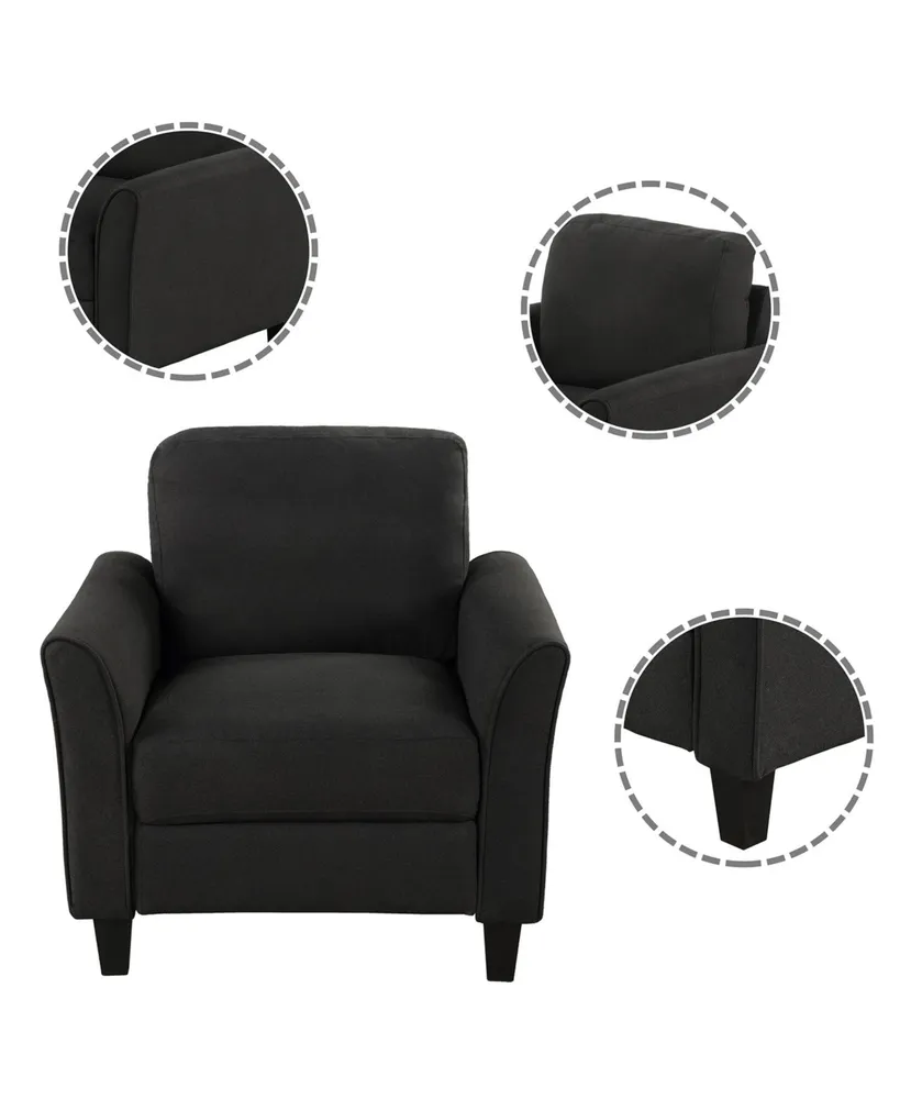 Simplie Fun Living Room Furniture Armrest Single Sofa
