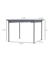 Outsunny 11.5' x 11.5' Retractable Pergola Canopy