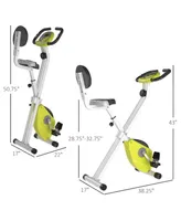 Soozier Soozier|Homcom Foldable Upright Training X-Bike with Magnetic Resisce