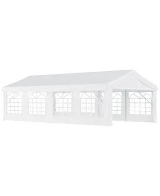 Outsunny 13' x 26' Heavy-duty Large Wedding Tent with Sidewalls,