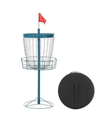 Soozier Portable Disc Golf Basket Target with 24-Chain, Transit Bag