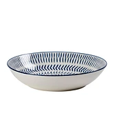 Tabletops Gallery Navy Pad Print 12 Pc. Dinnerware Set, Service for 4