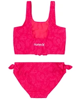 Hurley Big Girls Knot Tankini Swim, 2 Piece Set