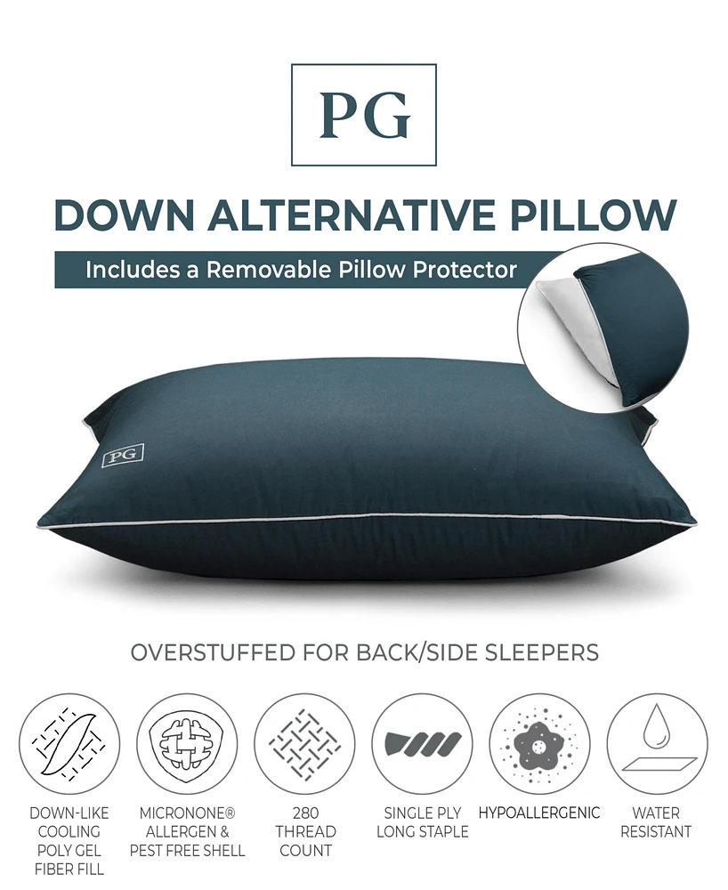 Pillow Guy Down Alternative MicronOne Overstuffed Side/Back Sleeper Pillow, King