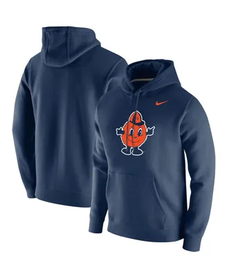 Men's Nike Navy Syracuse Orange Vintage-Like School Logo Pullover Hoodie