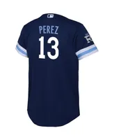 Toddler Boys and Girls Nike Salvador Perez Navy Kansas City Royals Connect Replica Player Jersey